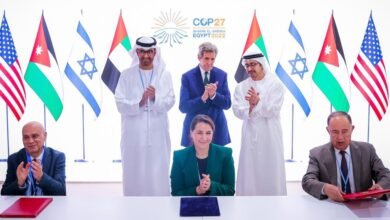 مذكرة بين الإمارات وإسرائيل والأردن لإنشاء محطتي طاقة وتحلية