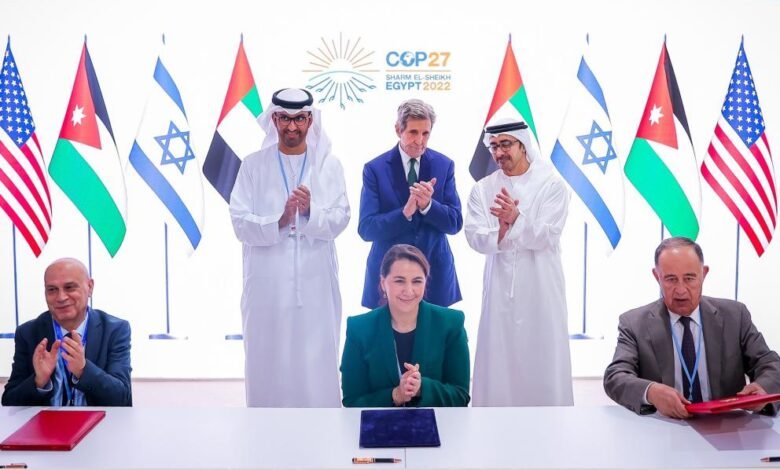 مذكرة بين الإمارات وإسرائيل والأردن لإنشاء محطتي طاقة وتحلية
