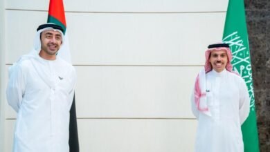رسالة خطية من وزير خارجية الإمارات لنظيره السعودي