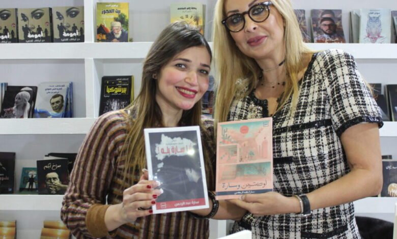 زينة جرادي سفيرة الادب العربي توقع رواية سجينة وكتاب خربشات إمرأة في معرض الكتاب الدولي